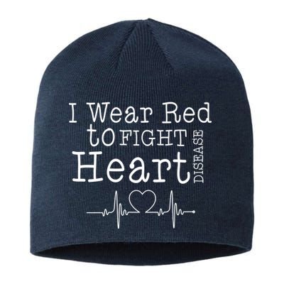 I Wear To Fight Heart Disease Sustainable Beanie