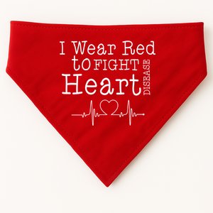 I Wear To Fight Heart Disease USA-Made Doggie Bandana