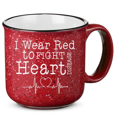 I Wear To Fight Heart Disease 15oz Campfire Ceramic Mug