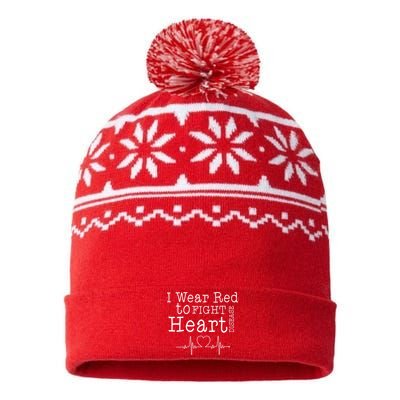 I Wear To Fight Heart Disease USA-Made Snowflake Beanie