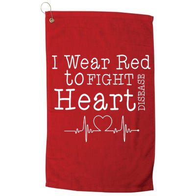 I Wear To Fight Heart Disease Platinum Collection Golf Towel