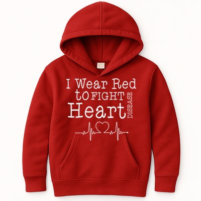 I Wear To Fight Heart Disease Kids Hoodie