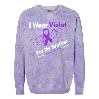 I Wear Violet For My Brother Colorblast Crewneck Sweatshirt