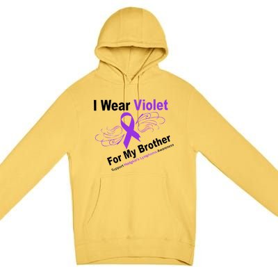 I Wear Violet For My Brother Premium Pullover Hoodie