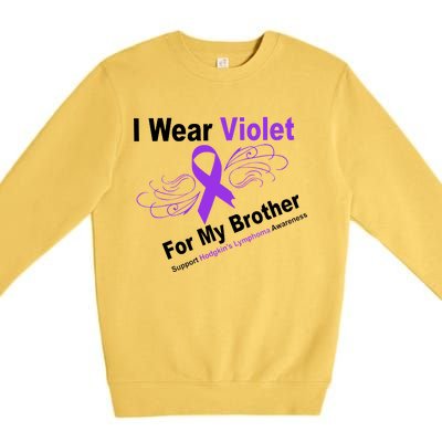 I Wear Violet For My Brother Premium Crewneck Sweatshirt