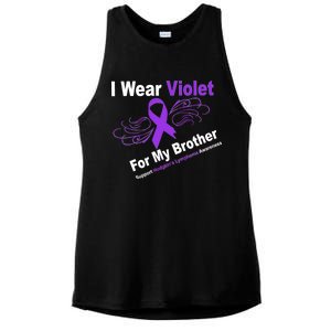 I Wear Violet For My Brother Ladies PosiCharge Tri-Blend Wicking Tank