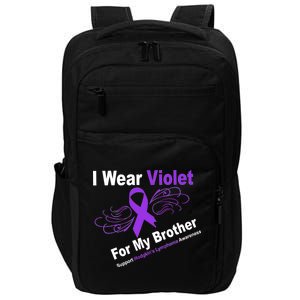 I Wear Violet For My Brother Impact Tech Backpack