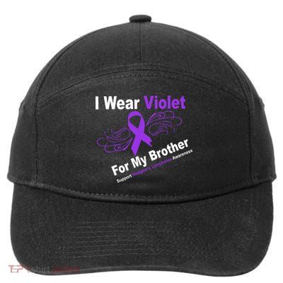 I Wear Violet For My Brother 7-Panel Snapback Hat
