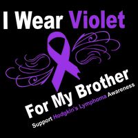 I Wear Violet For My Brother Drawstring Bag