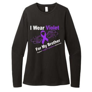 I Wear Violet For My Brother Womens CVC Long Sleeve Shirt