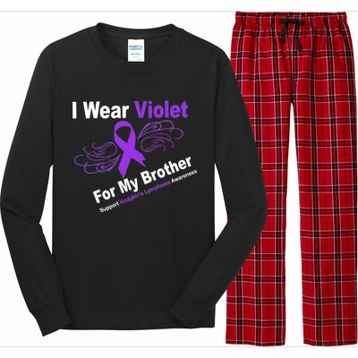 I Wear Violet For My Brother Long Sleeve Pajama Set