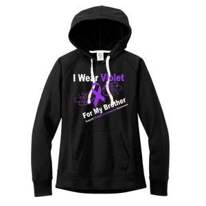 I Wear Violet For My Brother Women's Fleece Hoodie