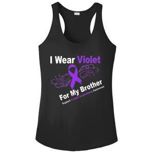 I Wear Violet For My Brother Ladies PosiCharge Competitor Racerback Tank