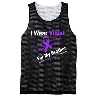 I Wear Violet For My Brother Mesh Reversible Basketball Jersey Tank