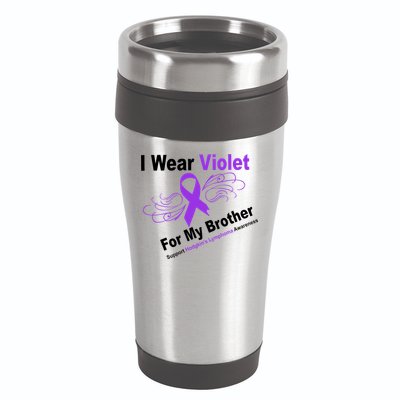 I Wear Violet For My Brother 16oz Travel Tumbler