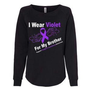 I Wear Violet For My Brother Womens California Wash Sweatshirt