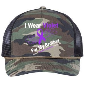 I Wear Violet For My Brother Retro Rope Trucker Hat Cap