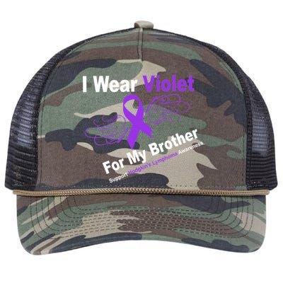 I Wear Violet For My Brother Retro Rope Trucker Hat Cap