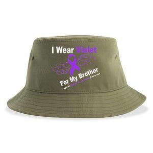 I Wear Violet For My Brother Sustainable Bucket Hat