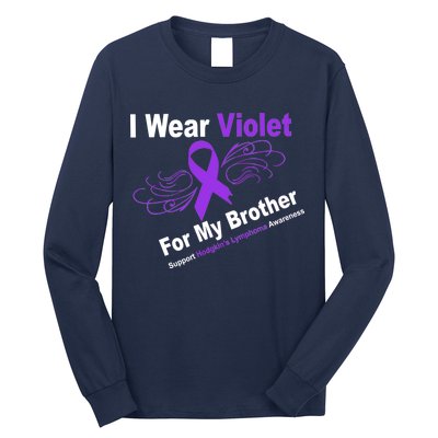 I Wear Violet For My Brother Long Sleeve Shirt