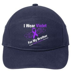 I Wear Violet For My Brother 7-Panel Snapback Hat