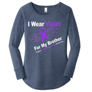 I Wear Violet For My Brother Women's Perfect Tri Tunic Long Sleeve Shirt