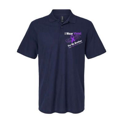 I Wear Violet For My Brother Softstyle Adult Sport Polo