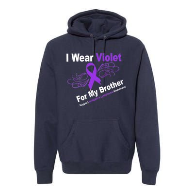 I Wear Violet For My Brother Premium Hoodie