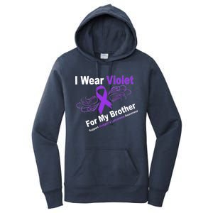 I Wear Violet For My Brother Women's Pullover Hoodie