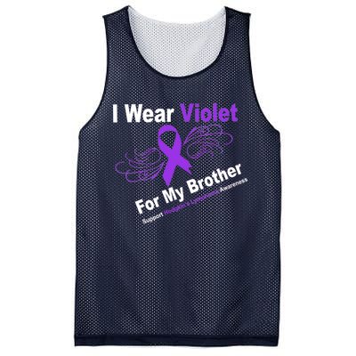 I Wear Violet For My Brother Mesh Reversible Basketball Jersey Tank