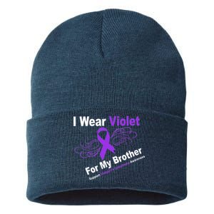 I Wear Violet For My Brother Sustainable Knit Beanie