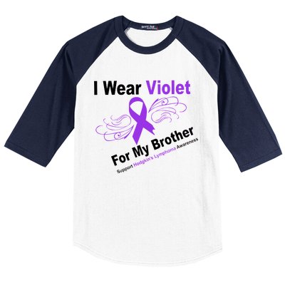 I Wear Violet For My Brother Baseball Sleeve Shirt