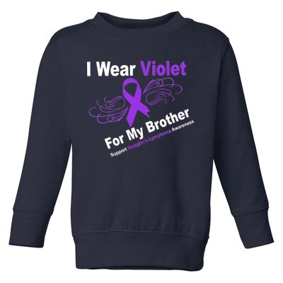 I Wear Violet For My Brother Toddler Sweatshirt