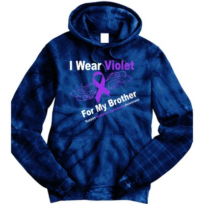 I Wear Violet For My Brother Tie Dye Hoodie