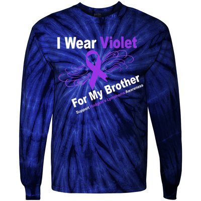 I Wear Violet For My Brother Tie-Dye Long Sleeve Shirt