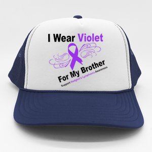 I Wear Violet For My Brother Trucker Hat