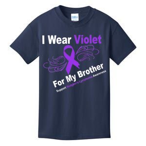 I Wear Violet For My Brother Kids T-Shirt