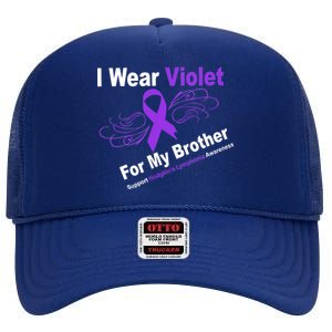 I Wear Violet For My Brother High Crown Mesh Back Trucker Hat