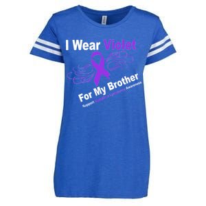 I Wear Violet For My Brother Enza Ladies Jersey Football T-Shirt