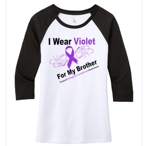 I Wear Violet For My Brother Women's Tri-Blend 3/4-Sleeve Raglan Shirt