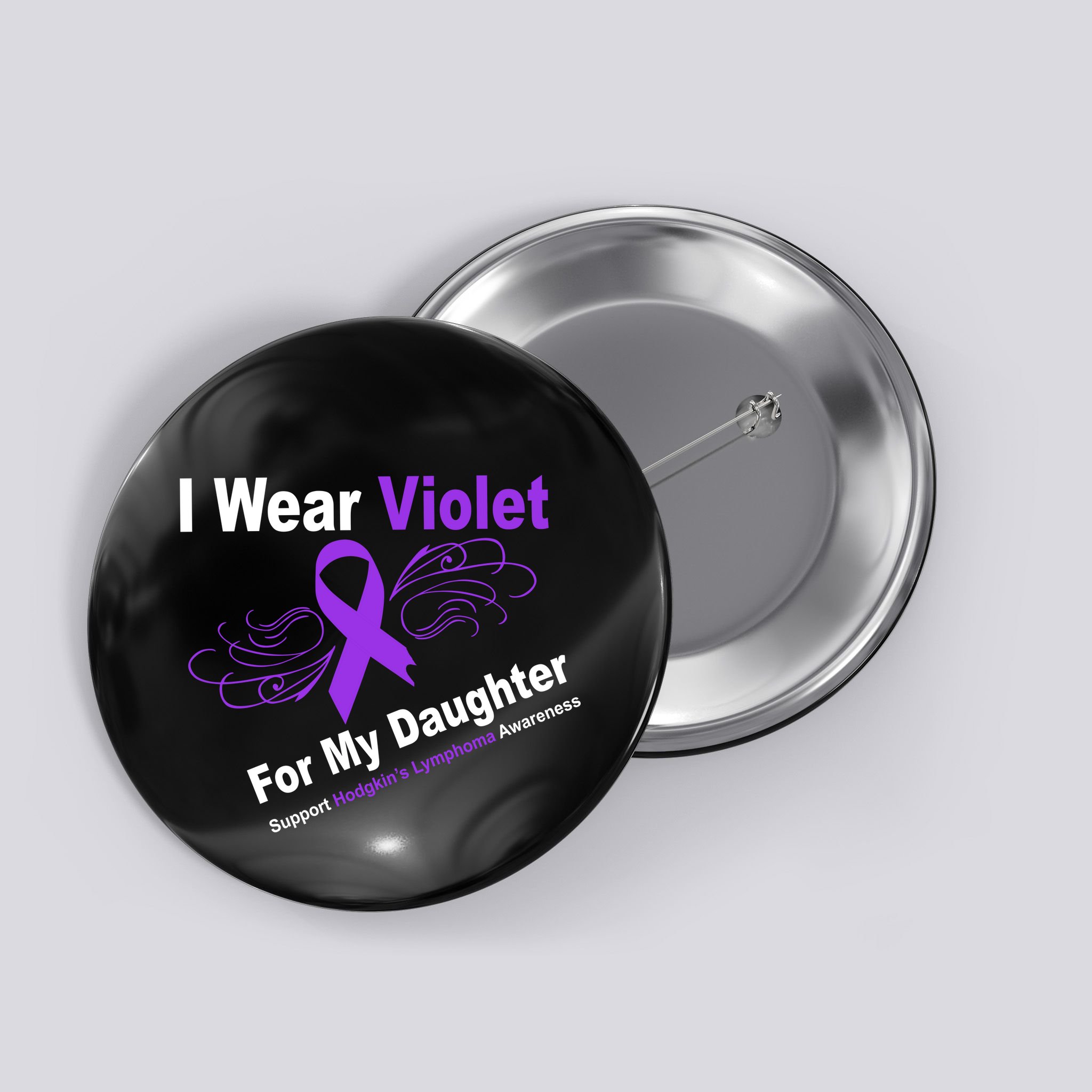 I Wear Violet For My Daughter Button
