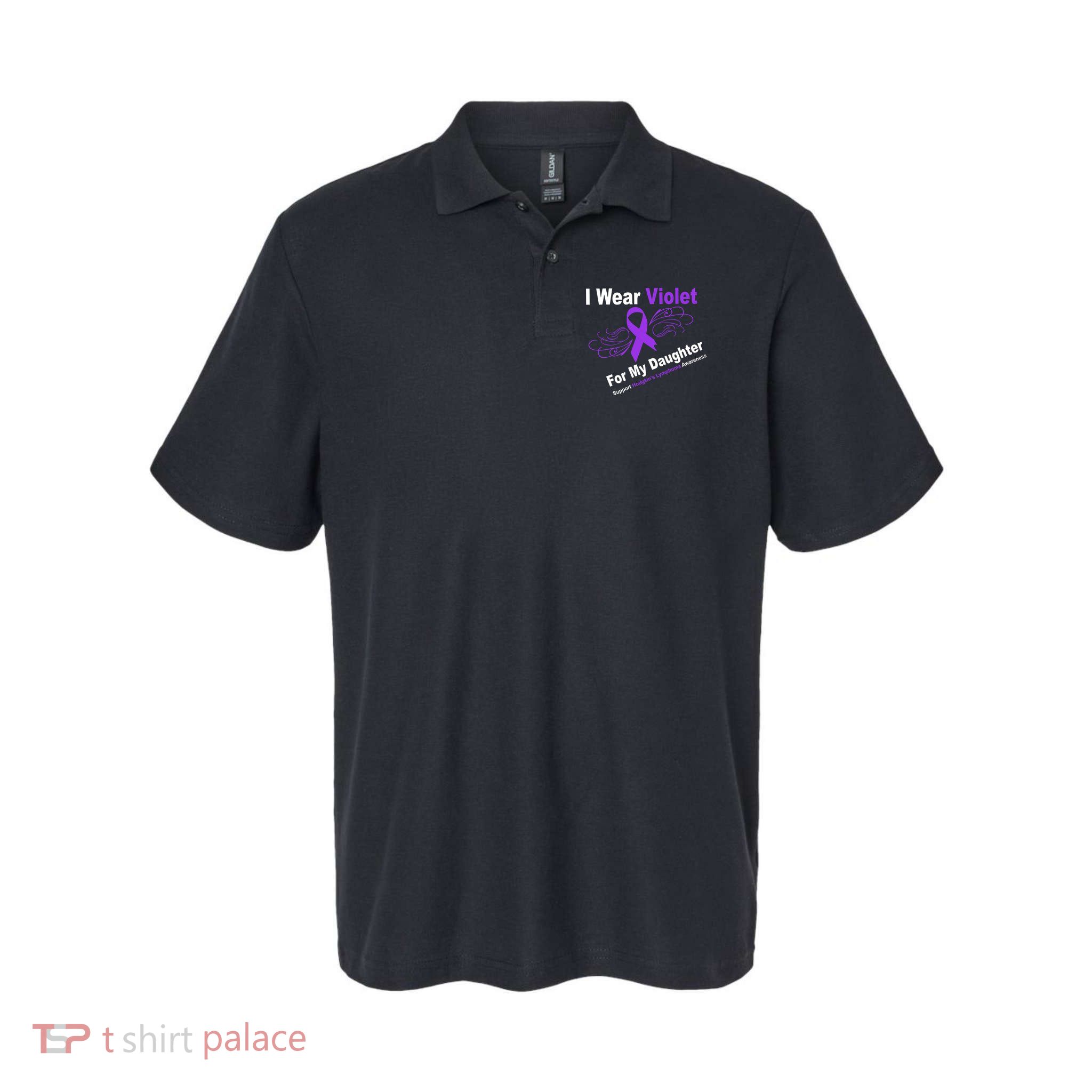 I Wear Violet For My Daughter Softstyle Adult Sport Polo