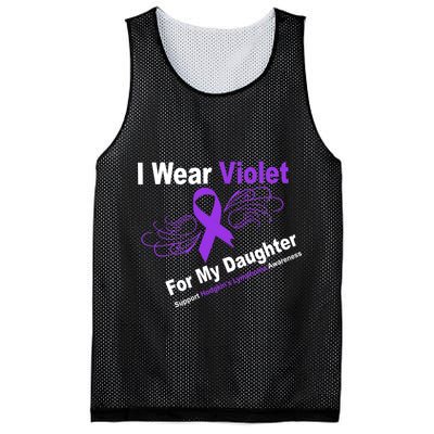 I Wear Violet For My Daughter Mesh Reversible Basketball Jersey Tank