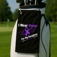 I Wear Violet For My Daughter Golf Towel