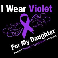 I Wear Violet For My Daughter Cropped Pullover Crew