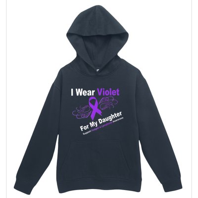 I Wear Violet For My Daughter Urban Pullover Hoodie