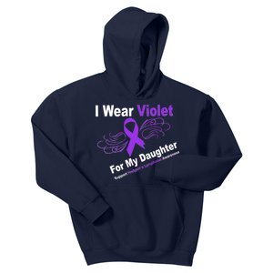 I Wear Violet For My Daughter Kids Hoodie