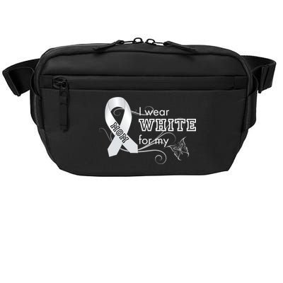 I Wear White For My Mom Lung Cancer Awareness Crossbody Pack