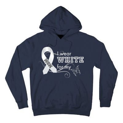 I Wear White For My Mom Lung Cancer Awareness Tall Hoodie