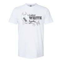 I Wear White For My Mom Lung Cancer Awareness Softstyle CVC T-Shirt